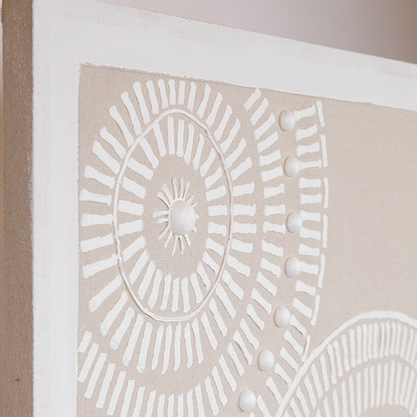 ΠΙΝΑΚΑΣ ΚΑΜΒΑΣ ΚΥΚΛΟΙ ΜΠΕΖ - ΛΕΥΚΟΣ 82x5x82