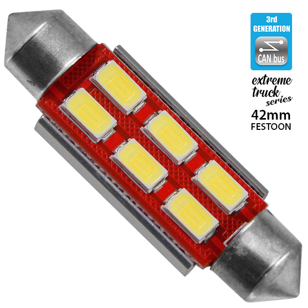 Σωληνωτός LED Extreme Truck Series Can-Bus 3ης Γενιάς 42mm 4.5w 24V Ψυχρό Λευκό 6000K 81344