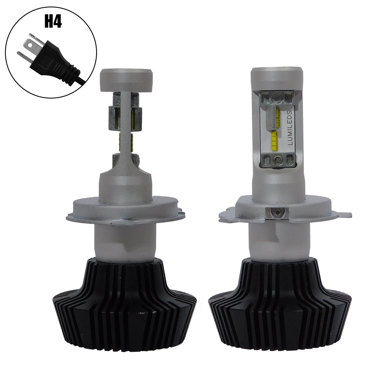 81663 H4 LED HID KIT Βασικού Φωτισμού 3rd Generation Can Bus Extreme Version Luxeon Zes Chip 100 Watt 16000 Lumens DC 12-24 Volt 6000K
