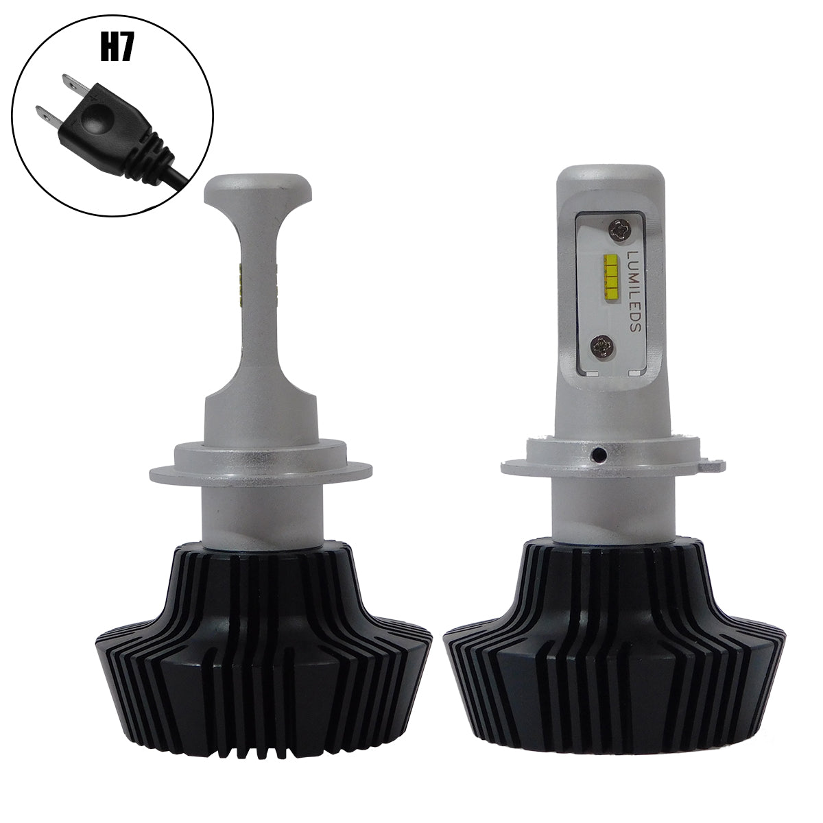 81664 H7 LED HID KIT Βασικού Φωτισμού 3rd Generation Can Bus Extreme Version Luxeon Zes Chip 80 Watt 8000 Lumens DC 12-24 Volt 6000K