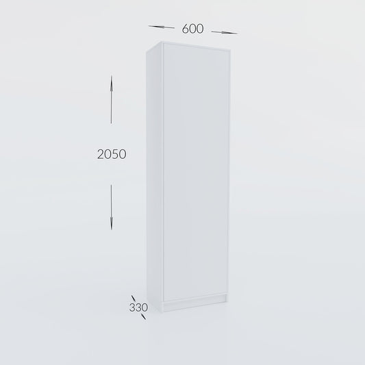 Ντουλάπα Sara Λευκή 60x33x205