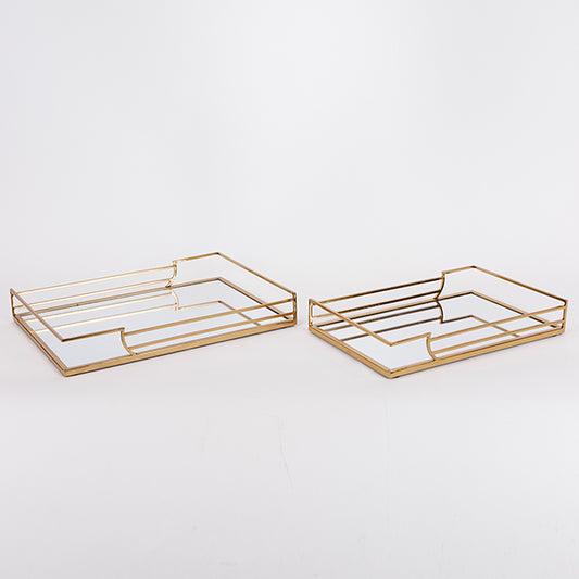 S/2 ΔΙΣΚΟΣ ΜΕΤΑΛΛΙΚΟΣ ΜΕ ΚΑΘΡΕΦΤΗ ΧΡΥΣΟΣ 35x25x5/31x21x5