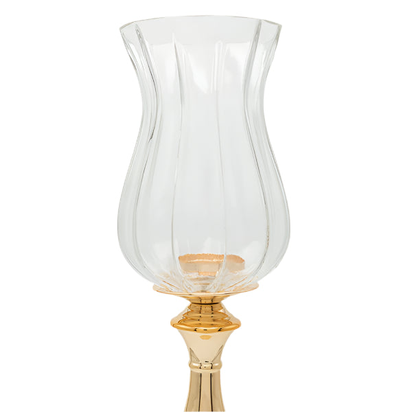 ΚΗΡΟΠΗΓΙΟ ME ΓΥΑΛΙ ΜΕΤΑΛΛΙΚΟ ΧΡΥΣΟ 13x13x60