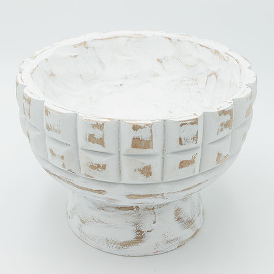 ΔΙΑΚΟΣΜΗΤΙΚΟ ΜΠΩΛ ΞΥΛΙΝΟ ΛΕΥΚΟ-ΚΑΦΕ 24x24x18