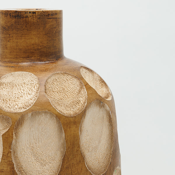 ΒΑΖΟ ΞΥΛΙΝΟ ΚΑΦΕ-ΜΠΕΖ 17x17x37