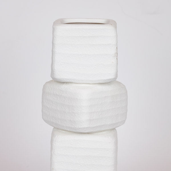 ΒΑΖΟ ΚΕΡΑΜΙΚΟ ΛΕΥΚΟ 15x15x38