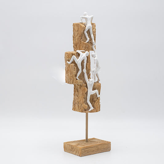 ΔΙΑΚΟΣΜΗΤΙΚΟ ΓΛΥΠΤΟ ΜΕ ΑΝΘΡΩΠΙΝΕΣ ΦΙΓΟΥΡΕΣ ΠΟΥ ΣΚΑΡΦΑΛΩΝΟΥΝ ΠΟΛΥΡΕΖΙΝ ΦΥΣΙΚΟ-ΛΕΥΚΟ 10.5x8x33