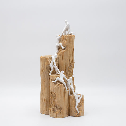 ΔΙΑΚΟΣΜΗΤΙΚΟ ΓΛΥΠΤΟ ΜΕ ΑΝΘΡΩΠΙΝΕΣ ΦΙΓΟΥΡΕΣ ΠΟΥ ΣΚΑΡΦΑΛΩΝΟΥΝ ΠΟΛΥΡΕΖΙΝ ΦΥΣΙΚΟ-ΛΕΥΚΟ 11.5x11.5x28.5