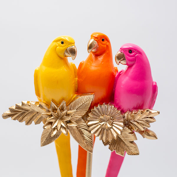 ΕΠΙΤΡΑΠΕΖΙΟ ΔΙΑΚΟΣΜΗΤΙΚΟ ΤΡΙΑ ΠΑΠΑΓΑΛΑΚΙΑ ΠΟΛΥΡΕΖΙΝ ΠΟΛΥΧΡΩΜΟ 16x7.5x36