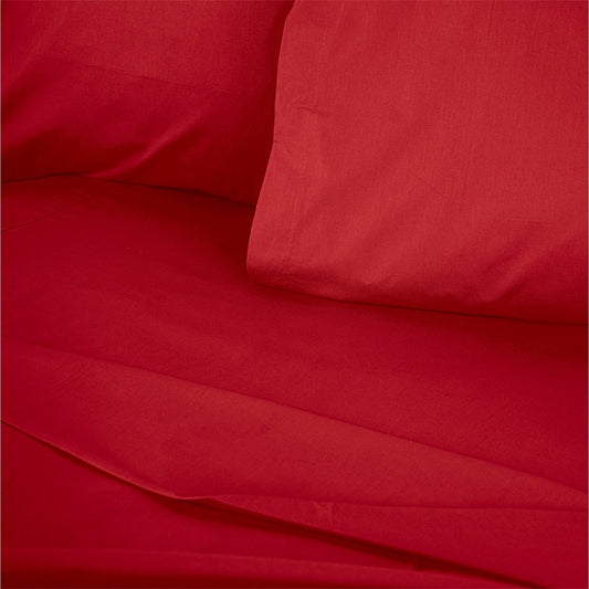 Σεντόνι Tonne Cotton Box Διπλό 240x260εκ Χρώμα Κόκκινο