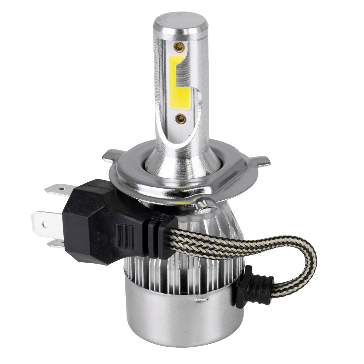 LEDKITC6 82002 Λάμπα H4 LED 24W/48W 3600lm/7200lm 360° DC 12-24V Αδιάβροχο IP65 Ψυχρό Λευκό 6000K - CREE COB Chip - Μ3.5 x Π3.5 x Υ9.5 - Πακέτο 2 Τεμαχίων