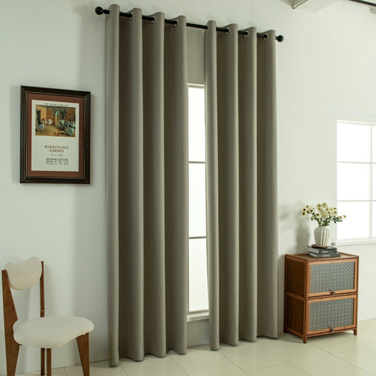 Κουρτίνα Full Blackout Σκίασης με 8 Κρίκους Soft Art 8391 140x270εκ Μπεζ