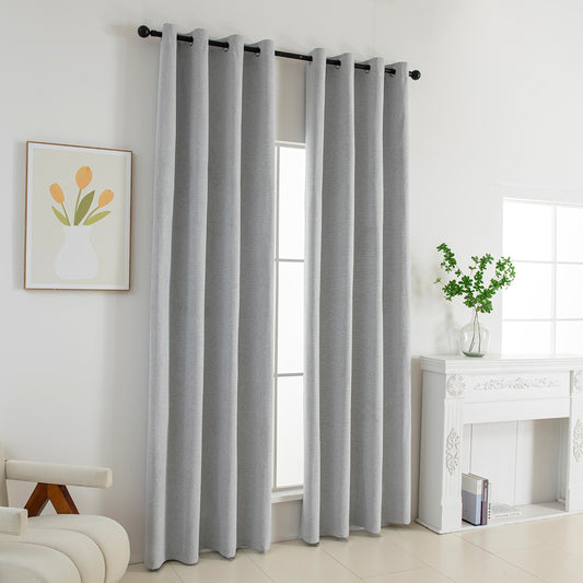 Κουρτίνα Full Blackout Σκίασης με 8 Κρίκους Elite Art 8392 140x270εκ Γκρι