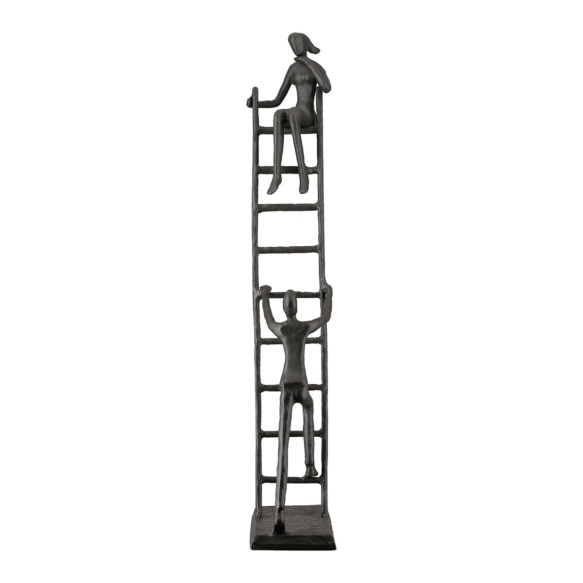 Γλυπτική Σκάλα Μεταλλική Σκούρο Καφέ 17x6x34