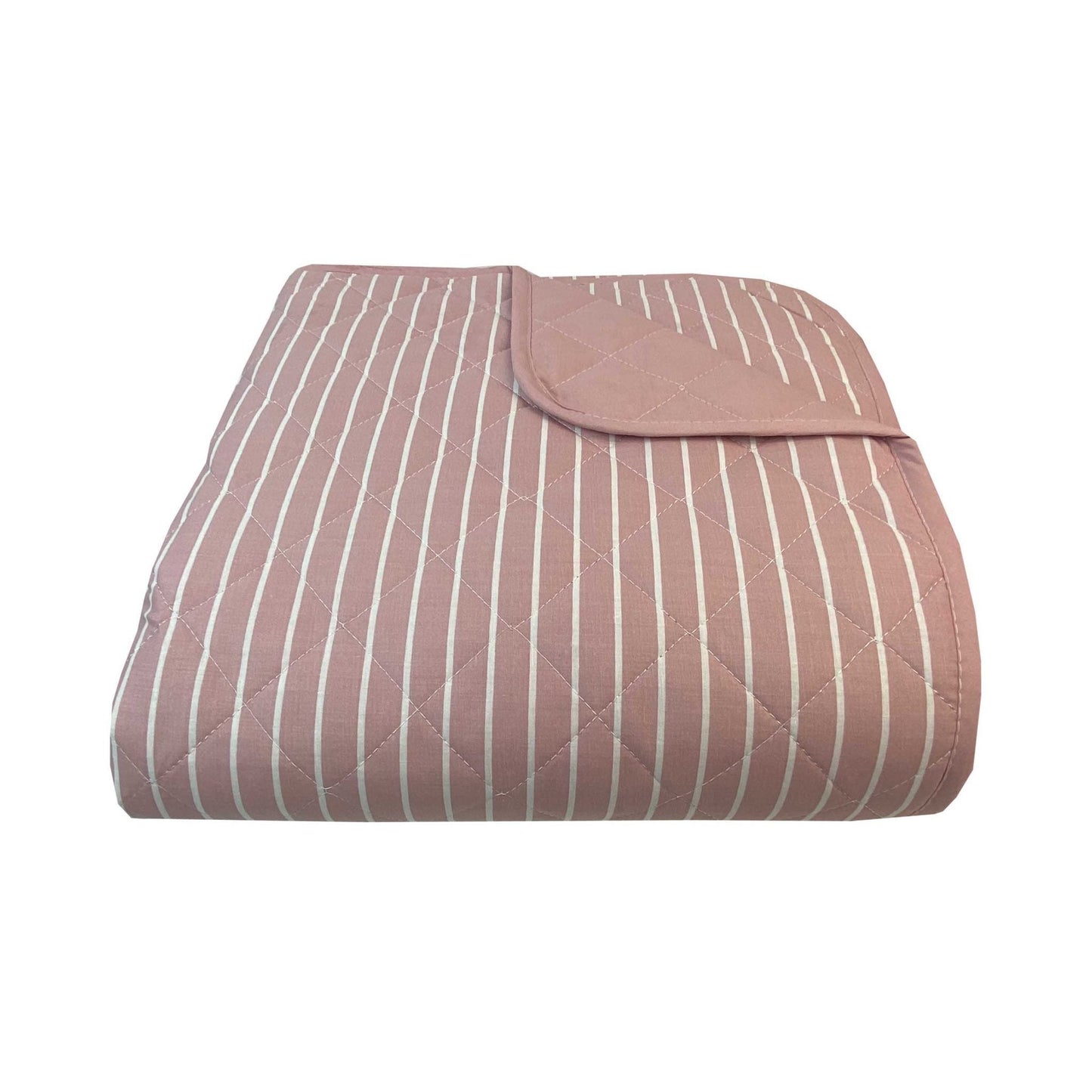 Κουβερλί Υπέρδιπλα 220x240εκ Stripe Dusty Rose