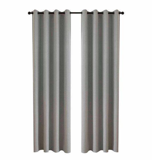 Κουρτίνα Full Blackout Σκίασης με 8 Κρίκους Total Art 8446 140x270εκ Γκρι