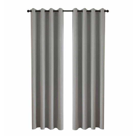 Κουρτίνα Full Blackout Σκίασης με 8 Κρίκους Total Art 8446 140x270εκ Γκρι