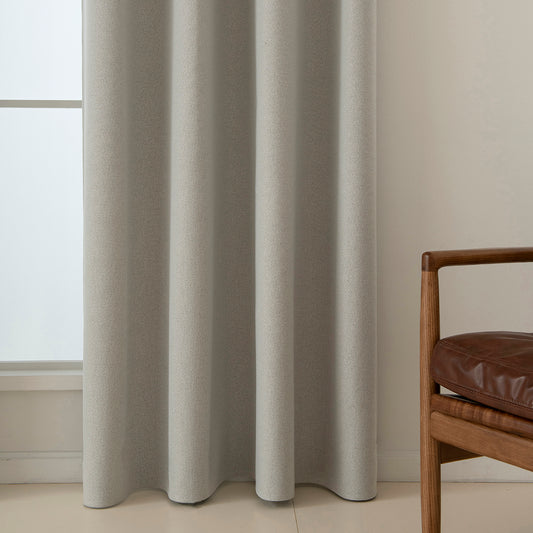 Κουρτίνα Full Blackout Σκίασης με 8 Κρίκους Total Art 8446 140x270εκ Εκρού