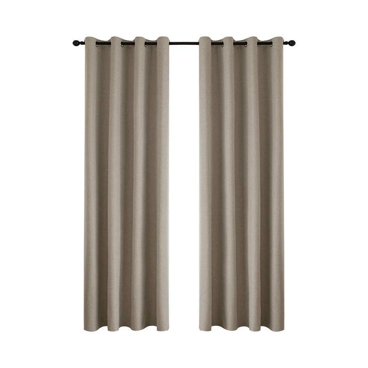 Κουρτίνα Full Blackout Σκίασης με 8 Κρίκους Total Art 8446 140x270εκ Άμμου