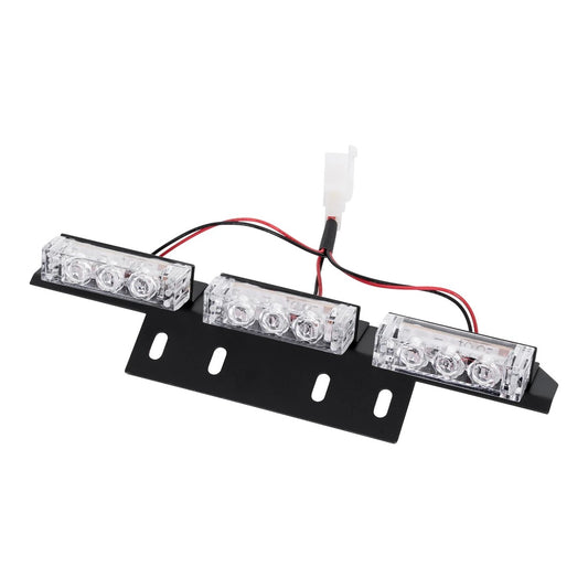 85017 PRO Series ΣΕΤ 4 x 3 Μπάρες Σήμανσης Οχήματος Οδικής Βοήθειας για Αυτοκίνητα & Φορτηγά 3 Προγραμμάτων Φωτισμού STROBE LED HIGH POWER 36W DC 10-30V Αδιάβροχο IP65 Κόκκινο & Μπλε- Μ18 x Π4.5 x Υ3cm