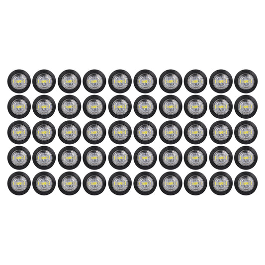 85307 Πακέτο 50 Τεμάχια Φώτα Όγκου για Φορτηγά BULLET PIN LED SMD 5730 1W / Τεμ. 100lm DC 24V Αδιάβροχα IP65 Ψυχρό Λευκό 6000K