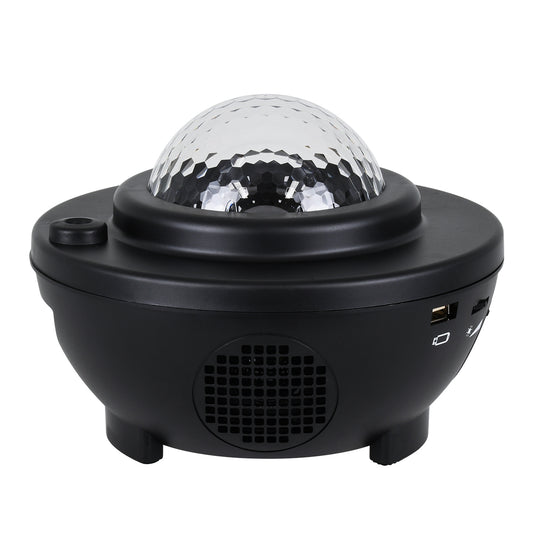 85817 Μαύρο Επιτραπέζιο Διακοσμητικό Φωτιστικό Ειδικών Εφέ NIGHT GALAXY WORLD 3D LED 10W DC 5V 2200mAh Επαναφορτιζόμενο με Bluetooth Speaker - Sound Activated - Καλώδιο Τροφοδοσίας USB και Ασύρματο Χειριστήριο RF 2.4Ghz Πολύχρωμo RGBW Dimmable