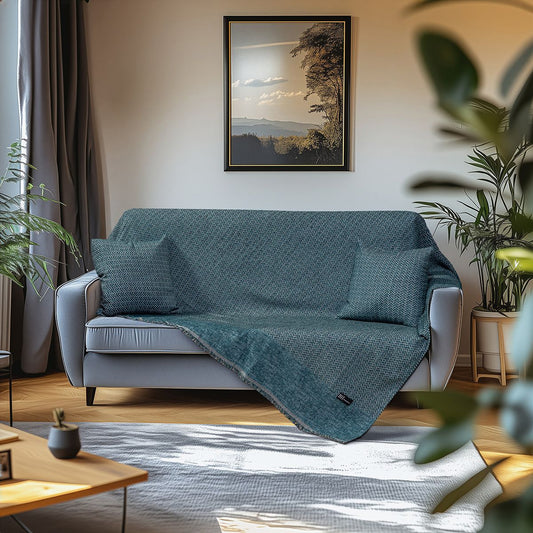 Ριχτάρι Τριθέσιο Art 8638 170x290εκ Πετρόλ