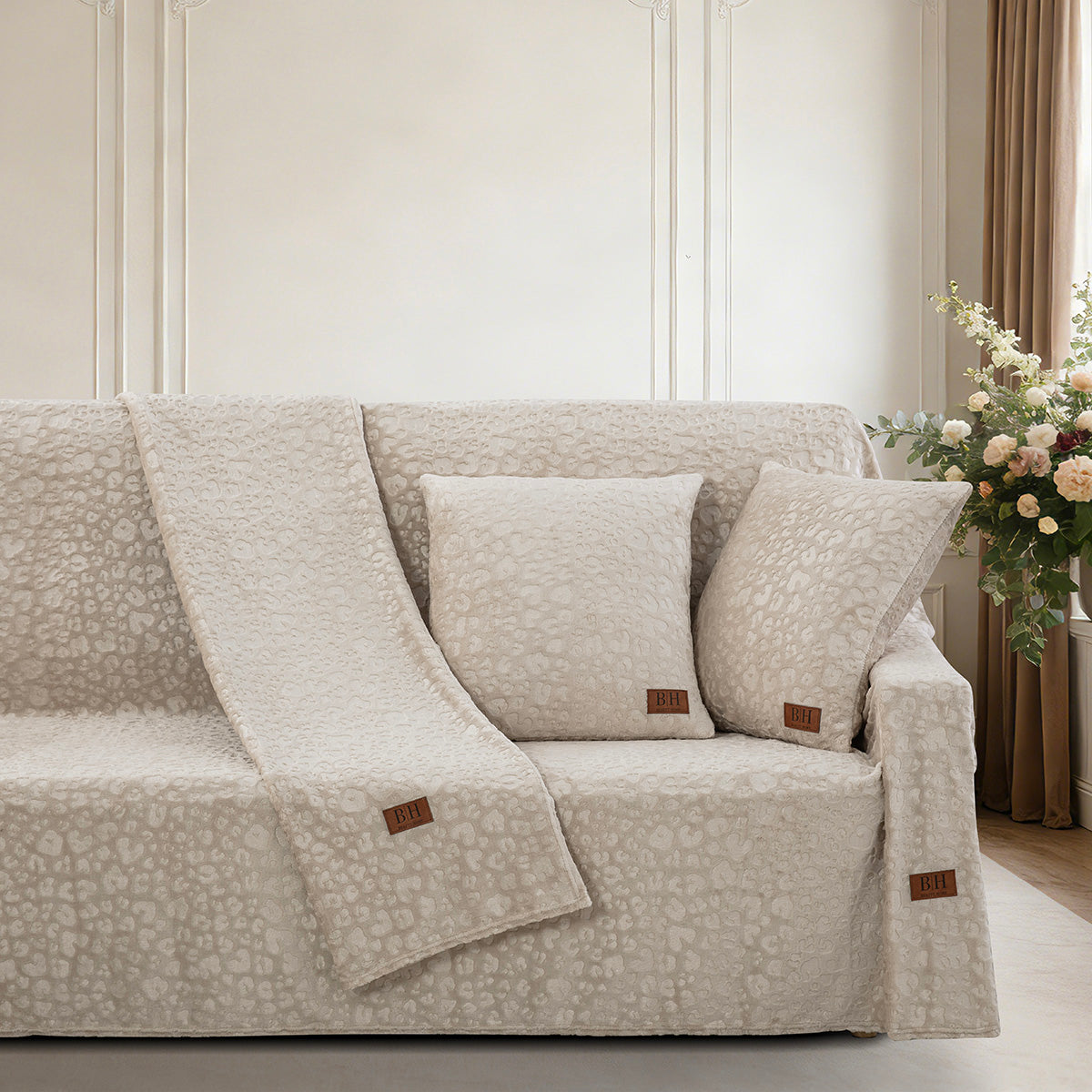 Σετ Ριχτάρι 3 Τμχ Sienna Art 8676 (180x160εκ + 180x250εκ + 180x300εκ) Μπεζ