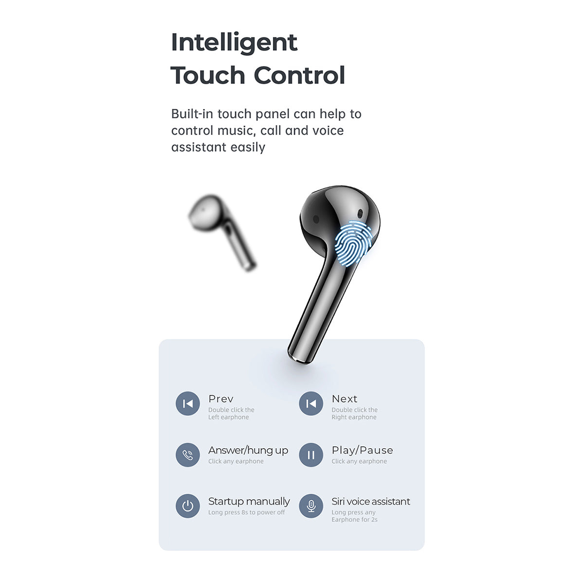 87055 JOYROOM Originals JR-T13 Bilateral TWS Earphones με Θήκη Φόρτισης True Wireless Bluetooth V5.0 Binaural Συμβατό με iOS & Android Μαύρο