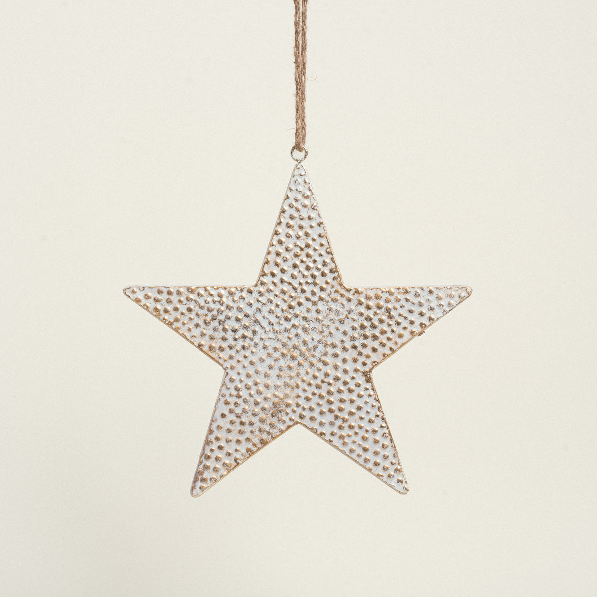 Μεταλλικό Αστέρι Λευκό/Χρυσό 31εκ
