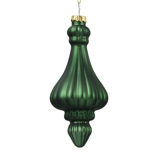 Γυάλινο Στολίδι Ματ Πράσινο 6x6x13