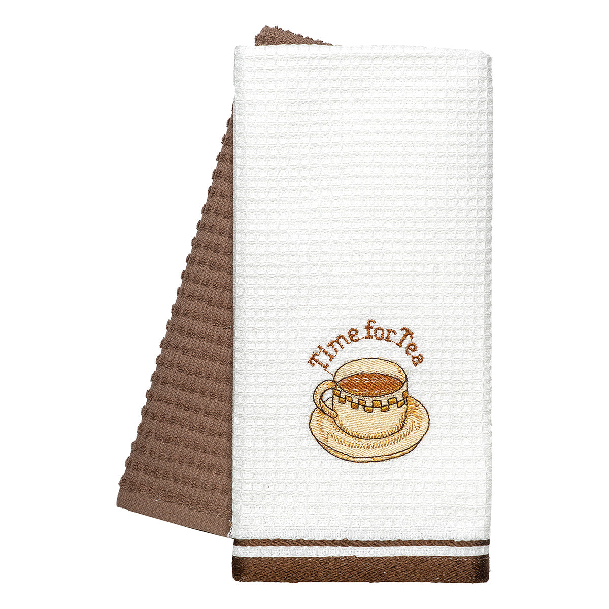 Ποτηρόπανα Σετ 2 Τμχ Tea Art 8803 40x60εκ Μόκα