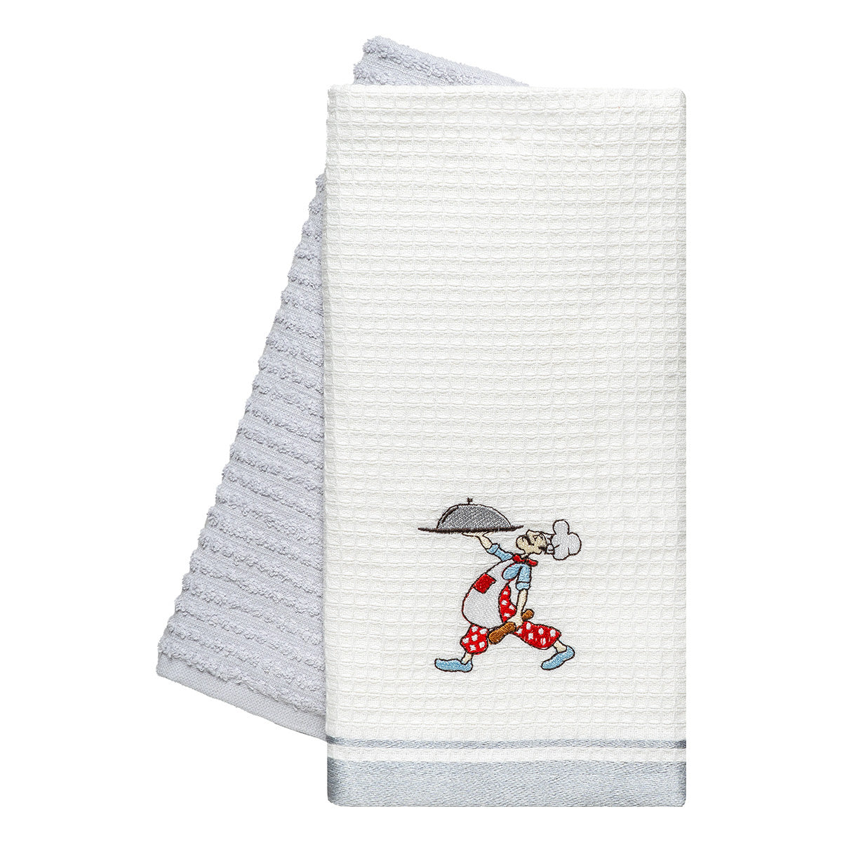 Ποτηρόπανα Σετ 2 Τμχ Chef Art 8805 40x60εκ Γκρι