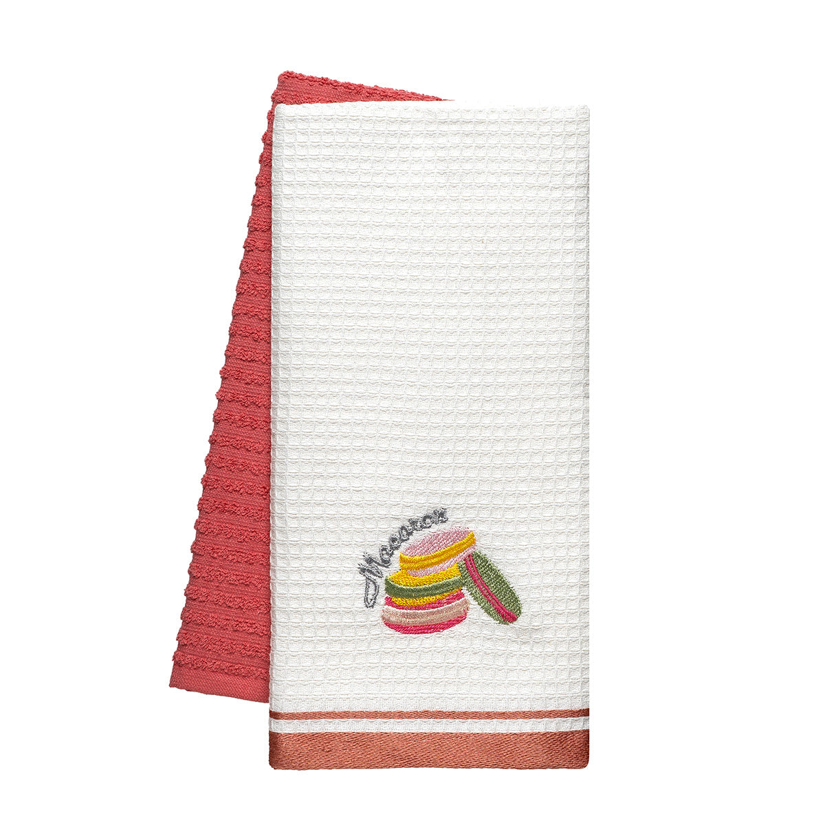 Ποτηρόπανα Σετ 2 Τμχ Macarons Art 8809 40x60εκ Ροδακινί