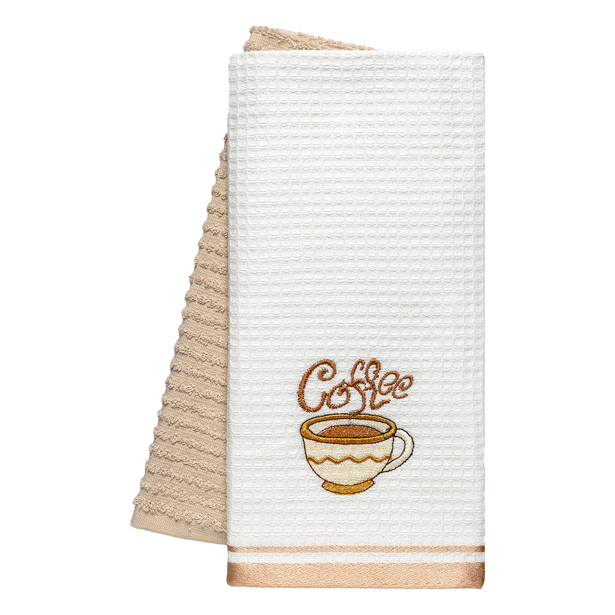 Ποτηρόπανα Σετ 2 Τμχ Coffe Art 8810 40x60εκ Μπεζ