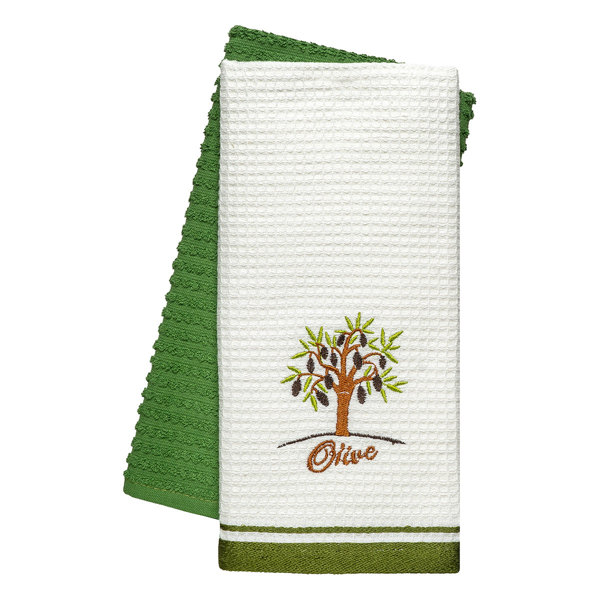 Ποτηρόπανα Σετ 2 Τμχ Olive Art 8814 40x60εκ Πράσινο