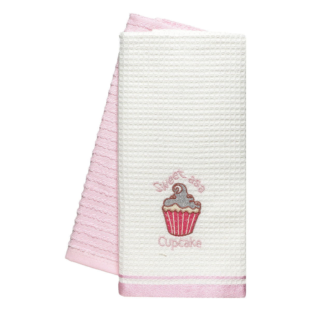 Ποτηρόπανα Σετ 2 Τμχ Cupcake Art 8815 40x60εκ Ροζ