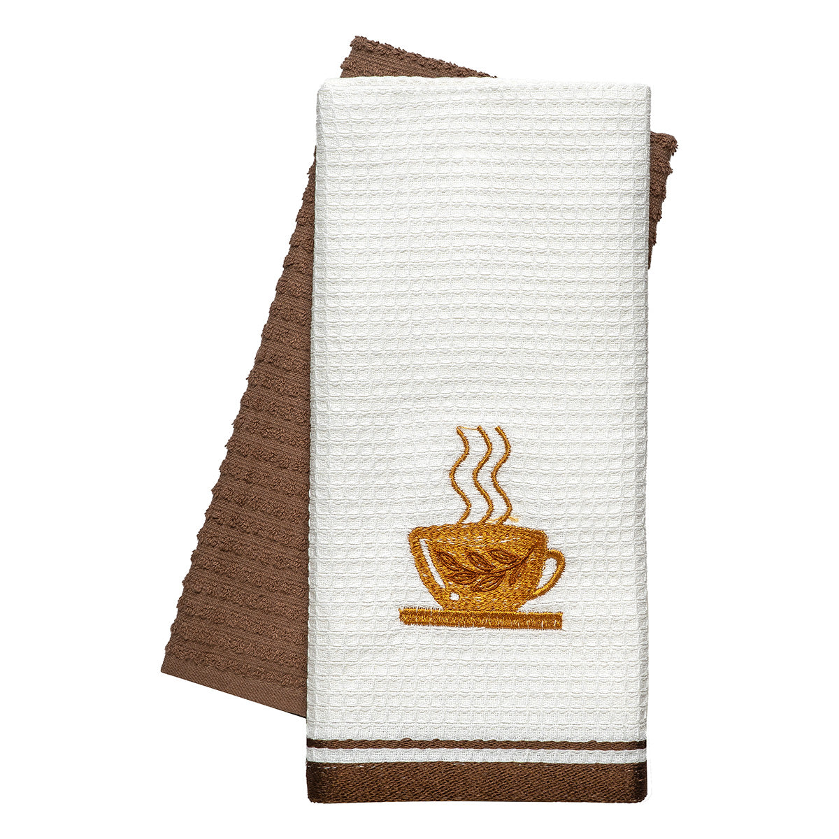 Ποτηρόπανα Σετ 2 Τμχ Chocolate Art 8818 40x60εκ Καφέ