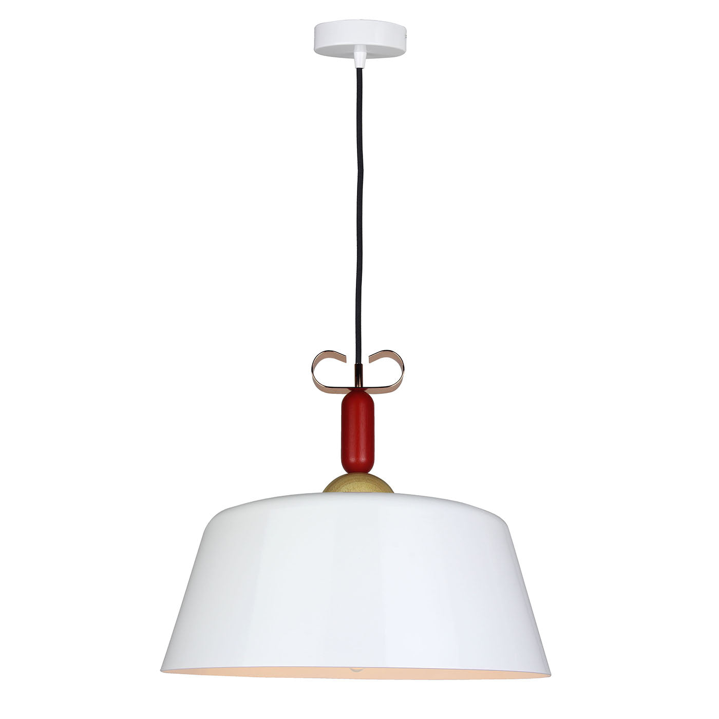 Φωτιστικό Κρεμαστό Μονόφωτο Μεταλλικό Άσπρο Γυαλιστερό Ε27 40x40x150