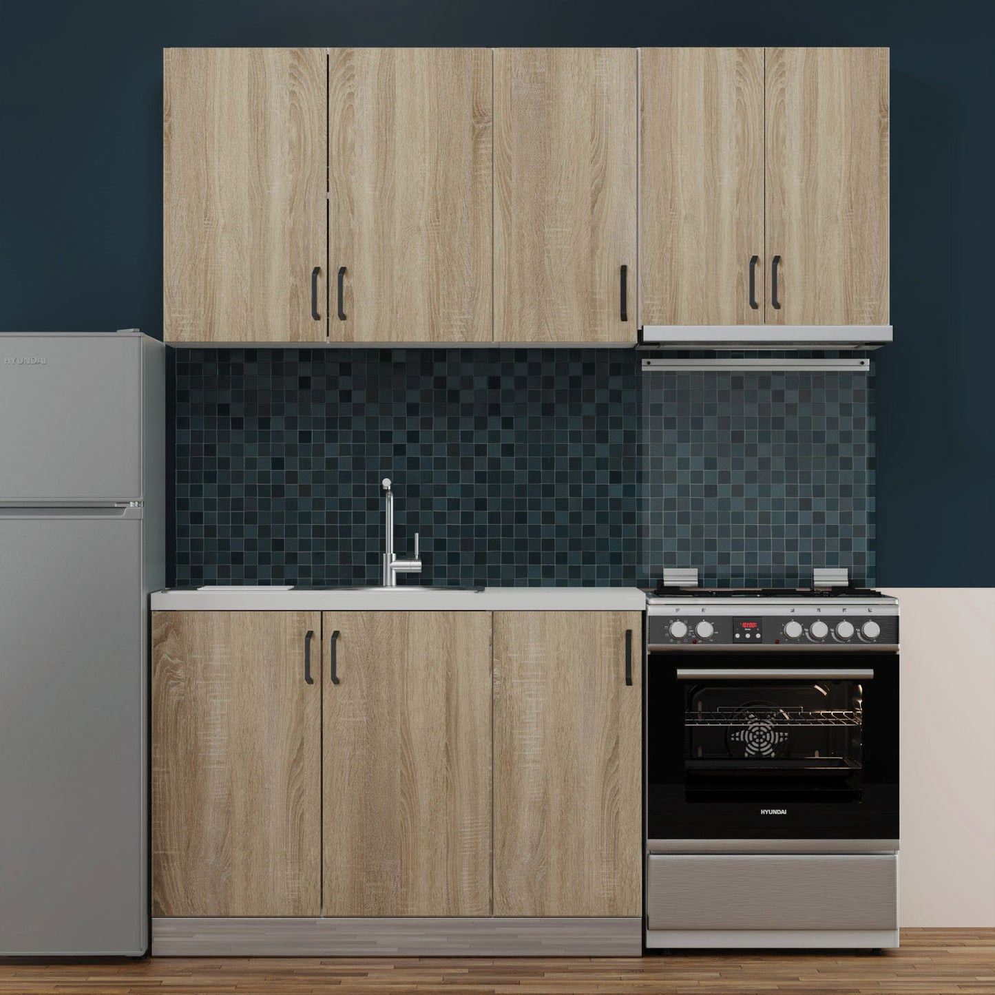 Κουζίνα Modest Σετ 5 Κουτιών Σονόμα Άνω Κουτιά 170εκ Κάτω 110εκ