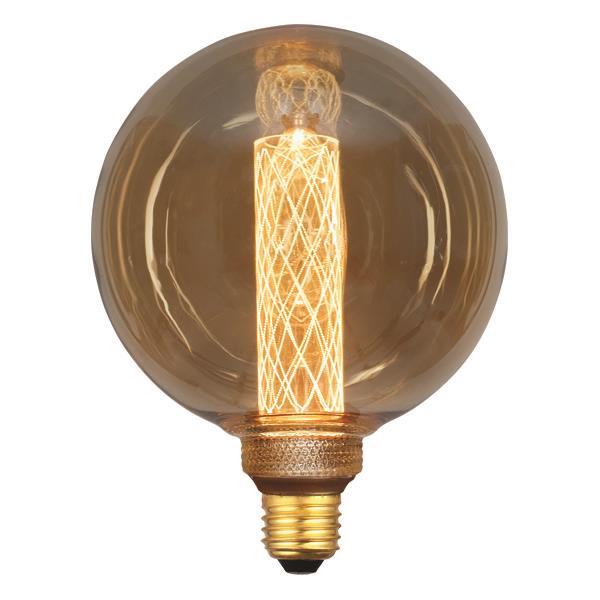 ΛΑΜΠΑ LED ΓΛΟΜΠΟΣ G125 35W Ε27 2000K 220-240V GOLD GLASS DIMMABLE