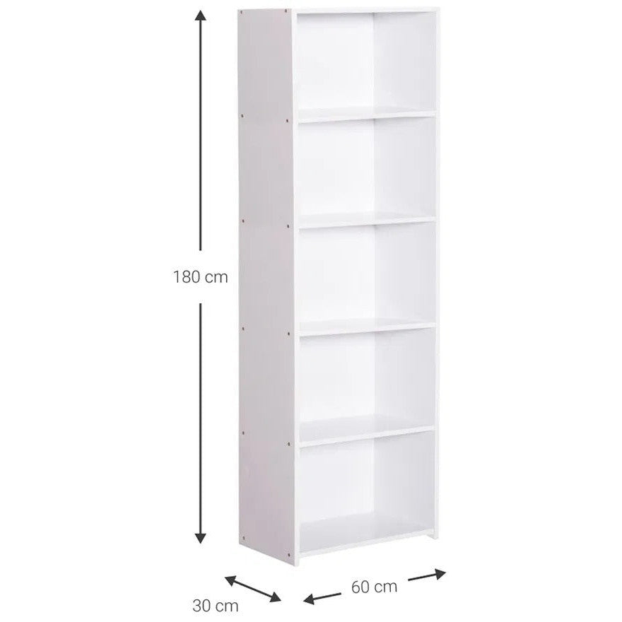 Βιβλιοθήκη Eliot 5S Λευκό 60x30x180
