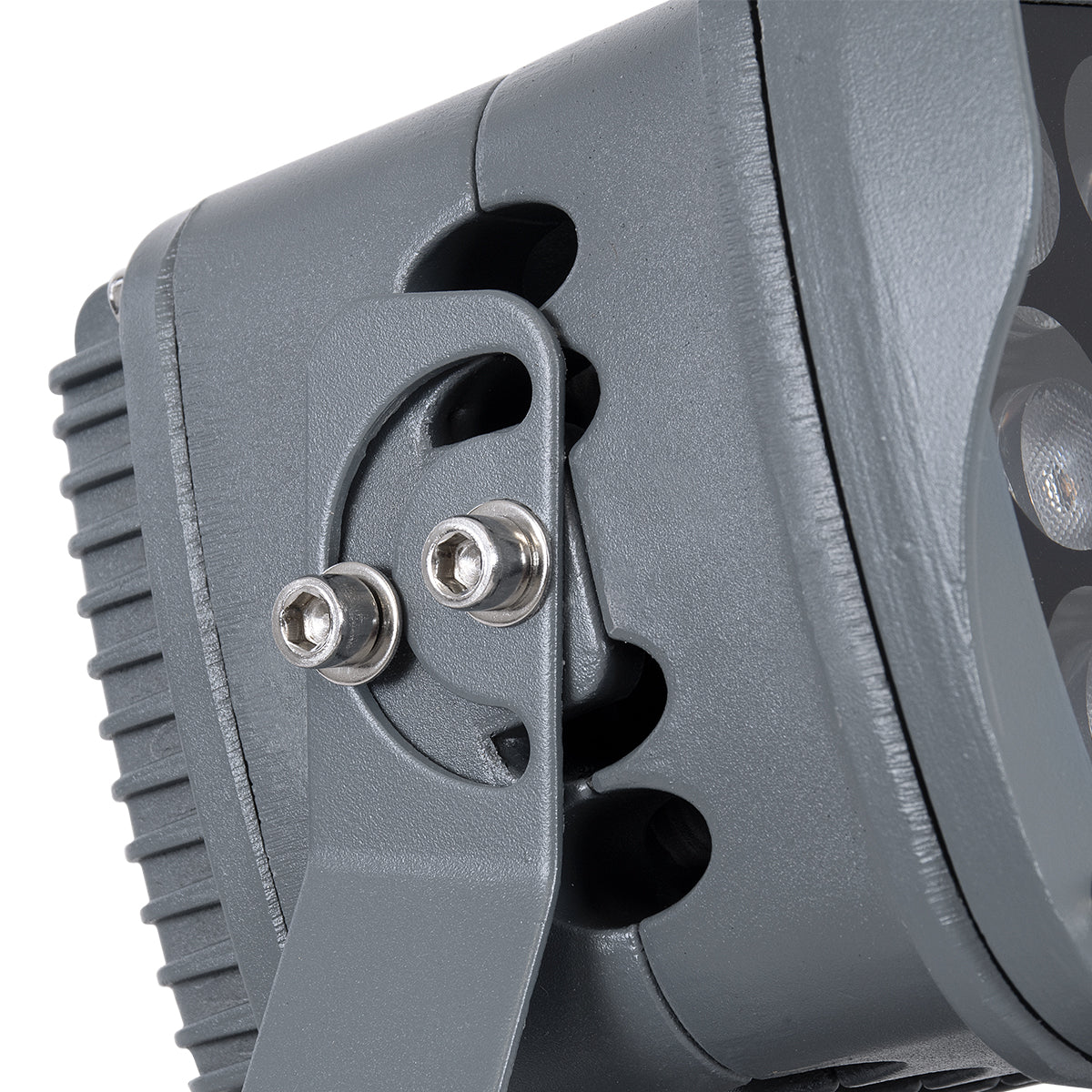 FLOOD-XENA 90120 Προβολέας Wall Washer με Αντιθαμβωτική Γρίλια για Φωτισμό Κτιρίων LED 12W 1260lm 10° AC 220-240V Αδιάβροχο IP65 Μ13.5 x Π11 x Υ15cm Αρχιτεκτονικό Πορτοκαλί 2200K - Γκρι Ανθρακί