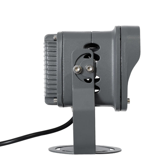 FLOODXENA 90122 Προβολέας Σποτ Wall Washer LED 12W 1380lm 10° AC 220-240V Αδιάβροχο IP65 Φυσικό Λευκό 4500K - Bridgelux SMD Chip - Γκρι Ανθρακί Ματ - Μ13.5 x Π11.5 x Υ15
