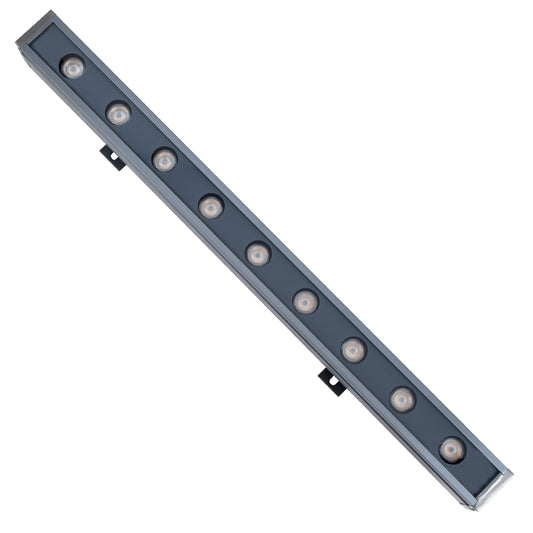 WASHER-NAIA 90171 Μπάρα Φωτισμού Wall Washer LED 9W 945lm 30° DC 24V Αδιάβροχο IP65 Μ50 x Π4 x Υ5cm Αρχιτεκτονικό Πορτοκαλί 2200K - Γκρι Ανθρακί