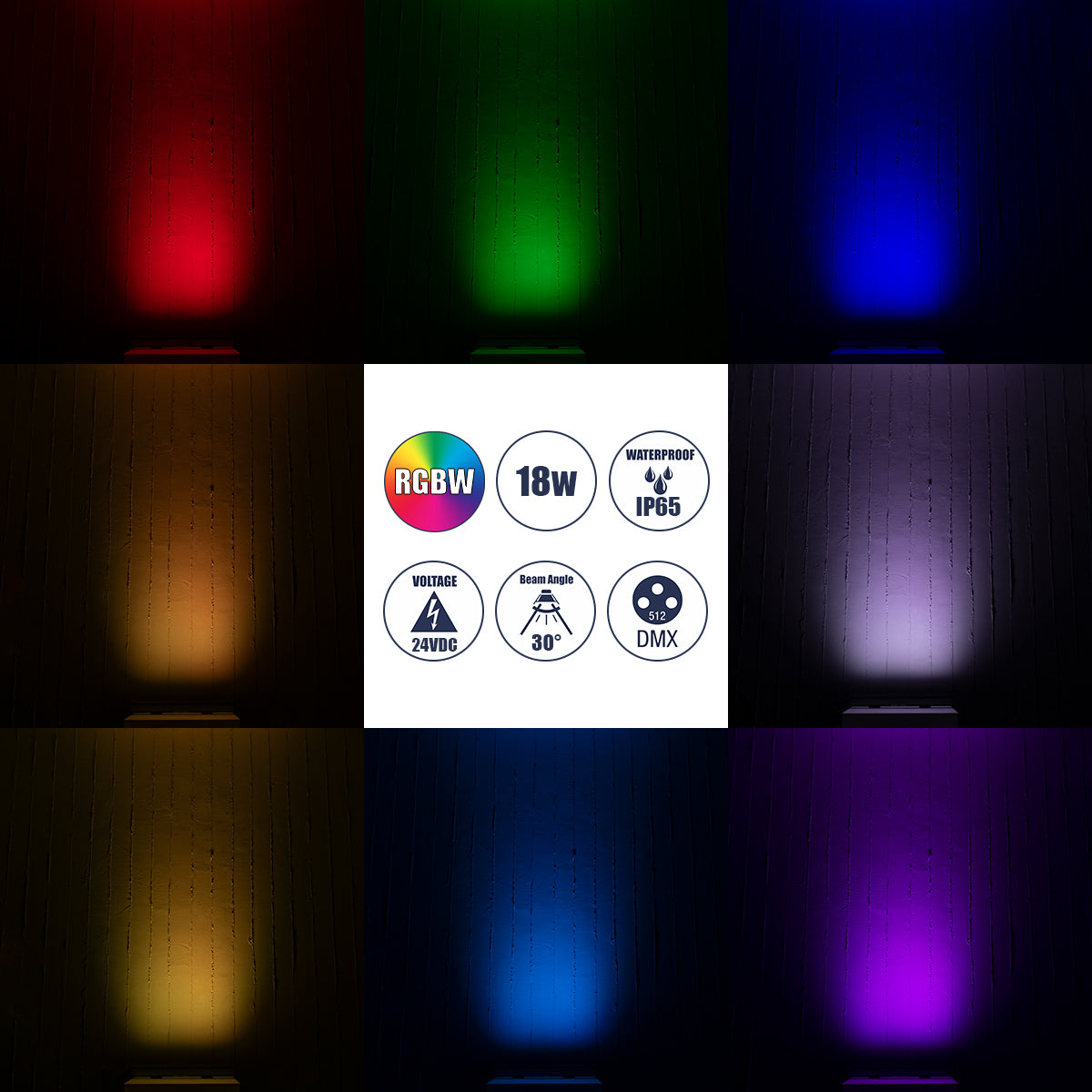 WASHER-NAIA 90177 Μπάρα Φωτισμού Wall Washer LED 18W 1890lm 30° DC 24V Αδιάβροχο IP65 Μ50 x Π4 x Υ5cm Πολύχρωμο RGBW DMX512 - Γκρι Ανθρακί