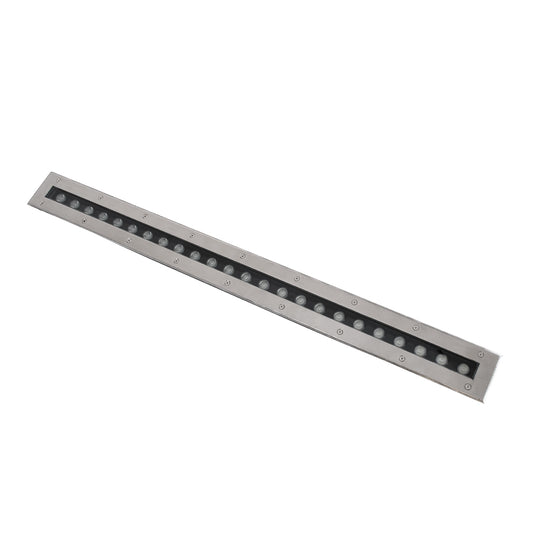 UNDERGROUND-REMVI 90195 Χωνευτό Φωτιστικό Wall Washer Δαπέδου LED 24W 2040lm 10° DC 24V Αδιάβροχο IP68 L100 x W9 x H7.2cm RGBW DMX512 - Ανοξείδωτο Ατσάλι