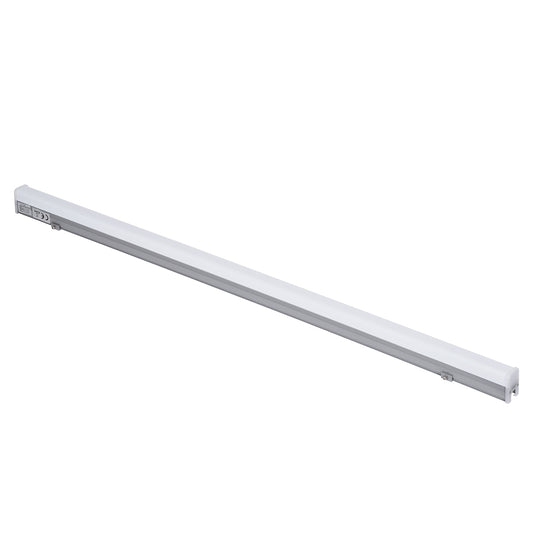 DIGI-BAR 90213 Ψηφιακή Μπάρα Φωτισμού Wall Washer Digital Pixel Facade Tuber Bar LED 12W 840lm 180° DC 24V Αδιάβροχο IP65 L100 x W3 x H4.5cm Θερμό Λευκό 2700K DMX512 - Ασημί με Οπάλ Λευκό Κάλυμμα