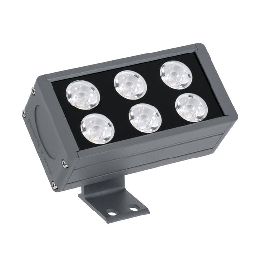 FLOOD-DANY 90375 Προβολέας Wall Washer για Φωτισμό Κτιρίων LED 24W 2160lm 5° DC 24V Αδιάβροχο IP65 L16 x W9.5 x H7.5cm Θερμό Λευκό 3000K - Γκρι Ανθρακί