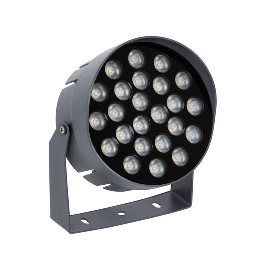 FLOOD-NIGMA 90378 Προβολέας Σποτ Wall Washer LED 24W 2160lm 30° DC 24V Αδιάβροχο IP65 Θερμό Λευκό 2700K Dimmable - Γκρι Ανθρακί - Μ15 x Π15 x Υ9.1